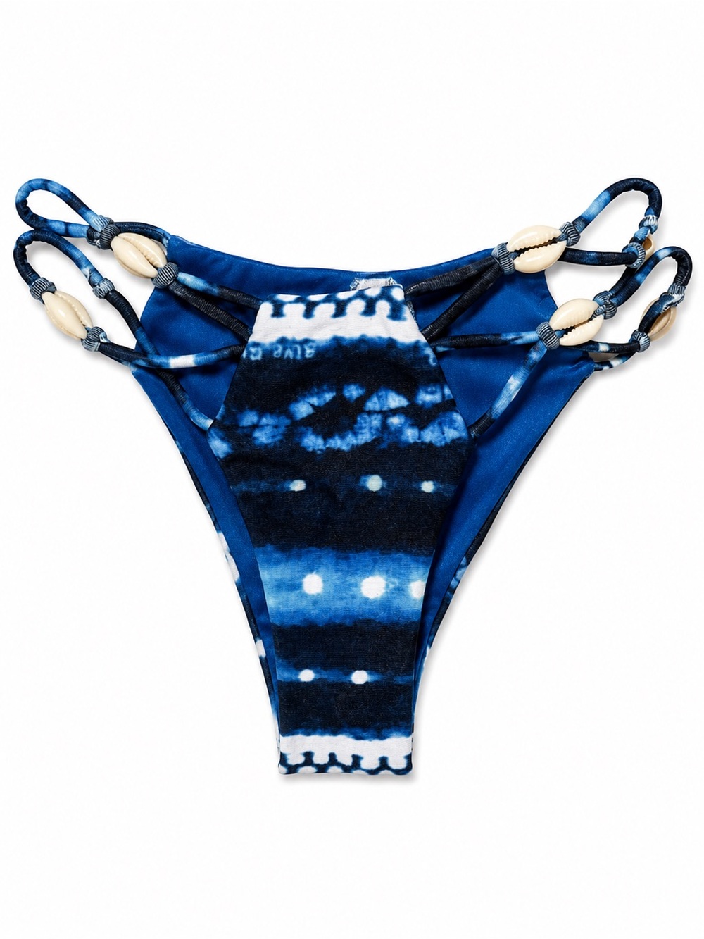 Kids Blue Tie-Dye Shell Detail Bikini Set Size 4-6 Boutique Swimwear